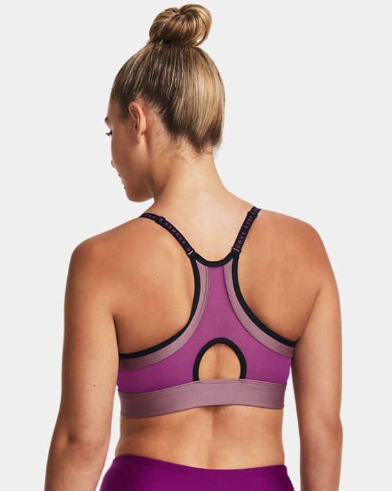 Women's UA Infinity Low Covered Sports Bra in Purple image number 1
